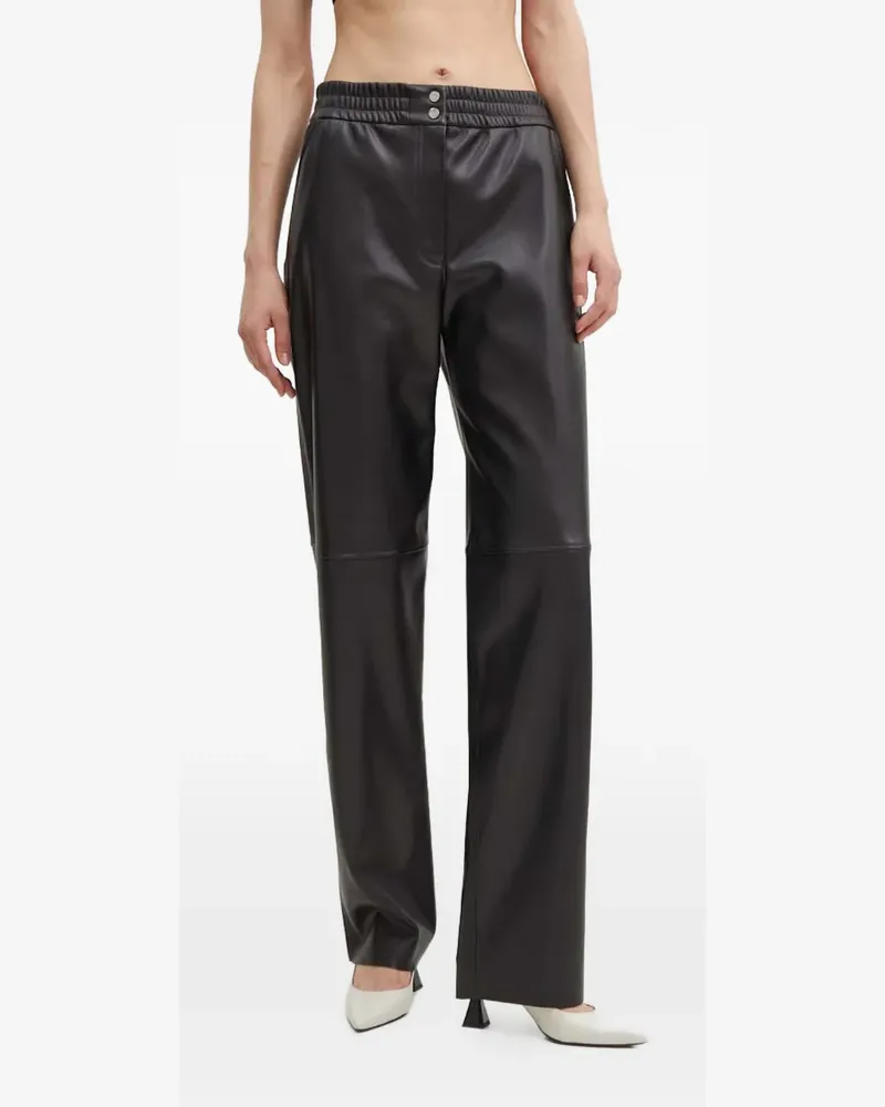 HUGO BOSS elasticated-waist panelled trousers - Schwarz Schwarz