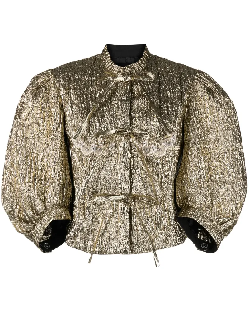 Simone Rocha Oberteil mit Puffärmeln - Gold Gold