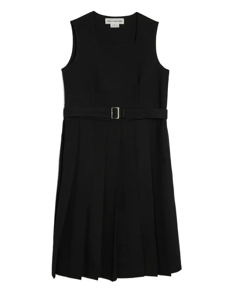Comme des Garçons Midikleid mit Gürtel - Schwarz Schwarz