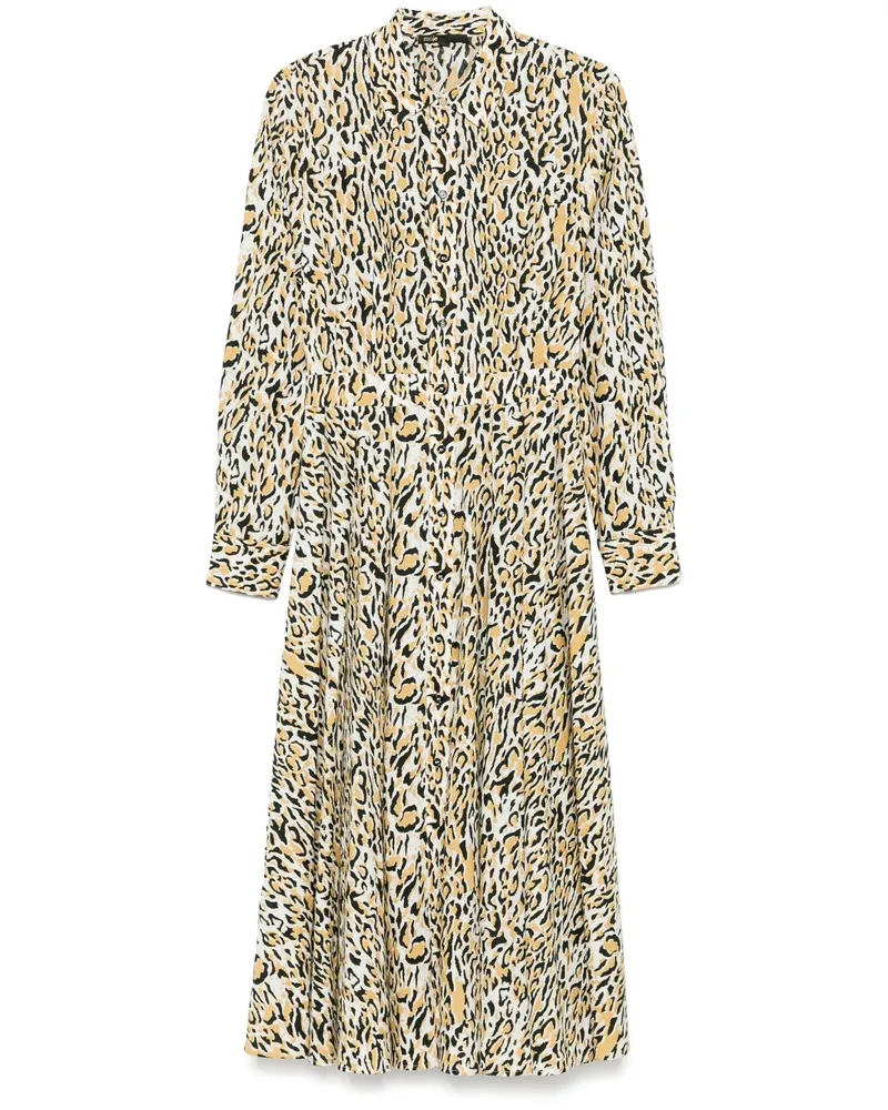 Maje Midikleid mit Leoparden-Print - Nude Nude
