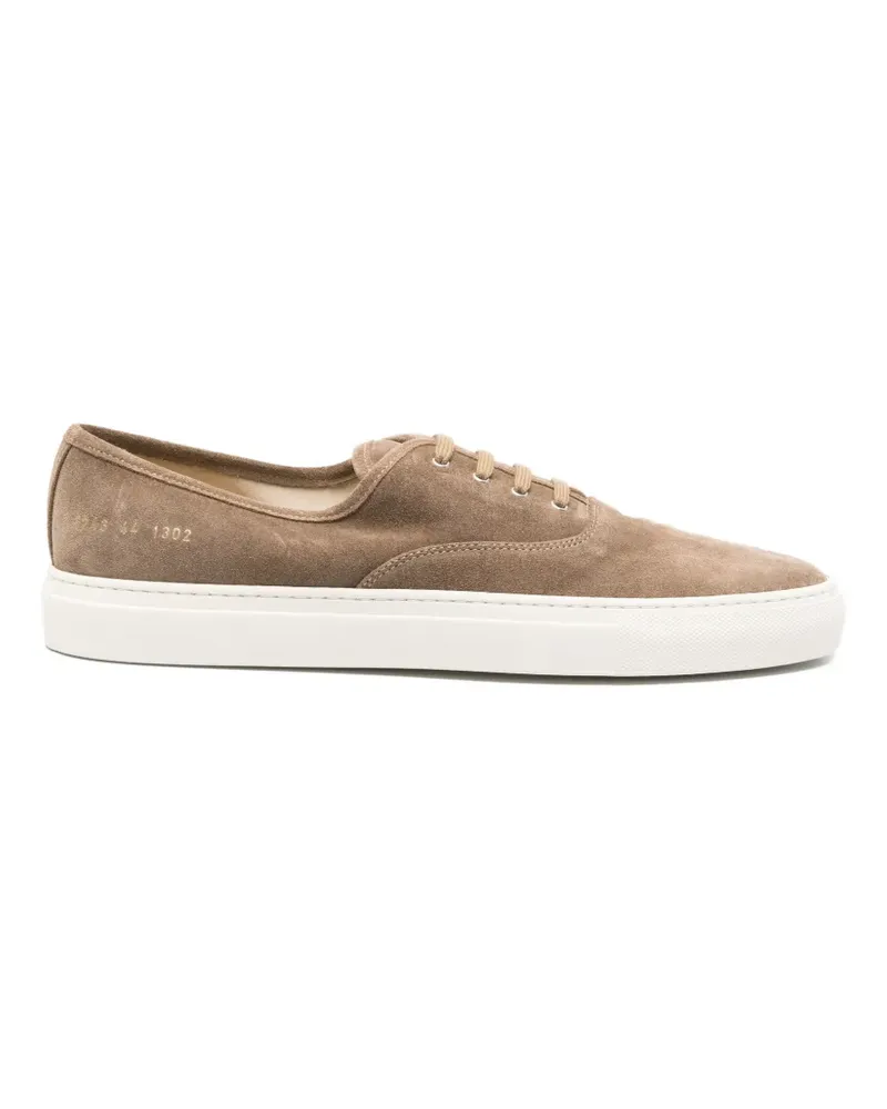 Common Projects Four Hole laced suede sneakers - Braun Braun
