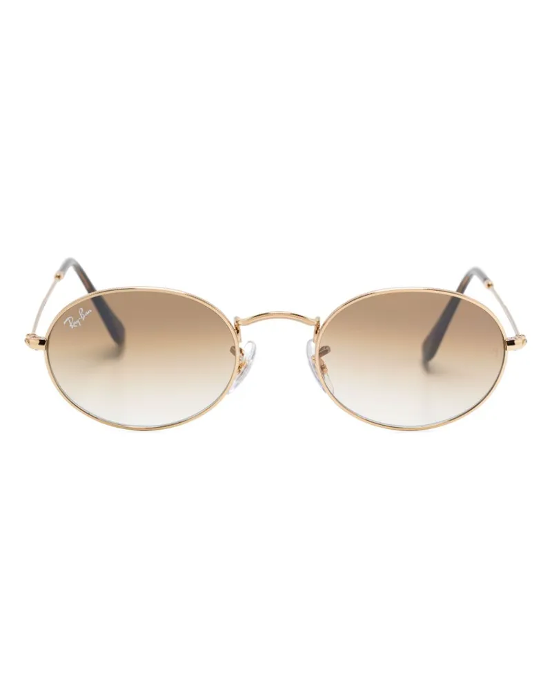Ray Ban Sonnenbrille mit ovalem Gestell - Gold Gold