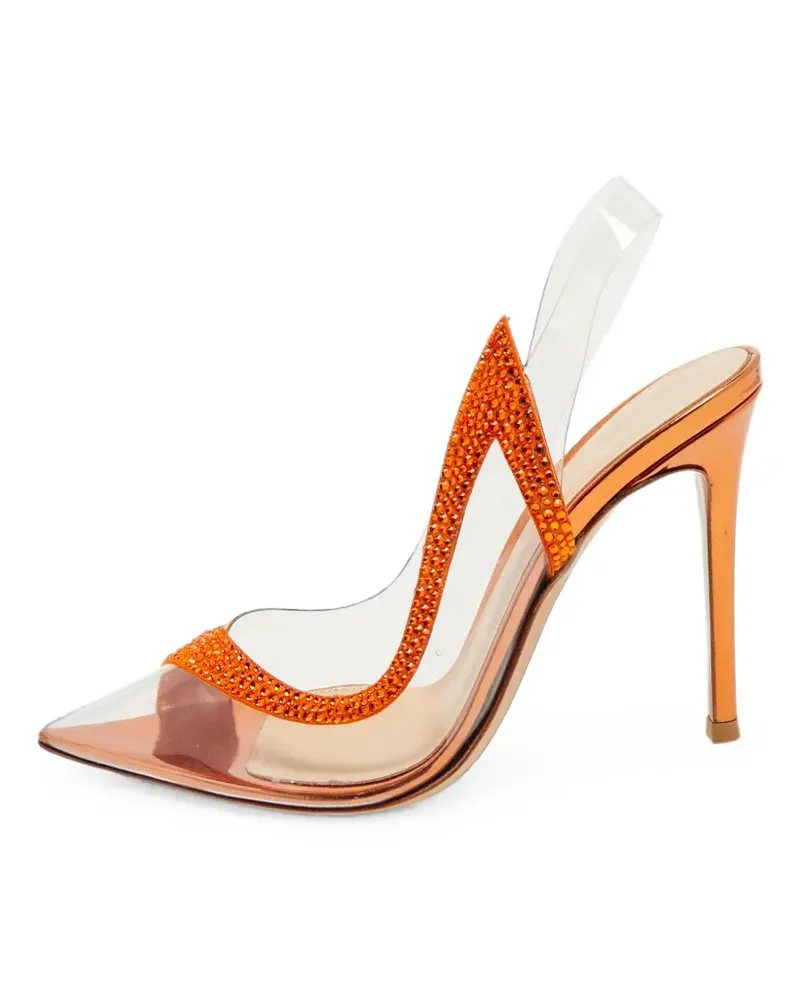 Gianvito Rossi Hortensia Pumps mit Kristallen - Orange Orange