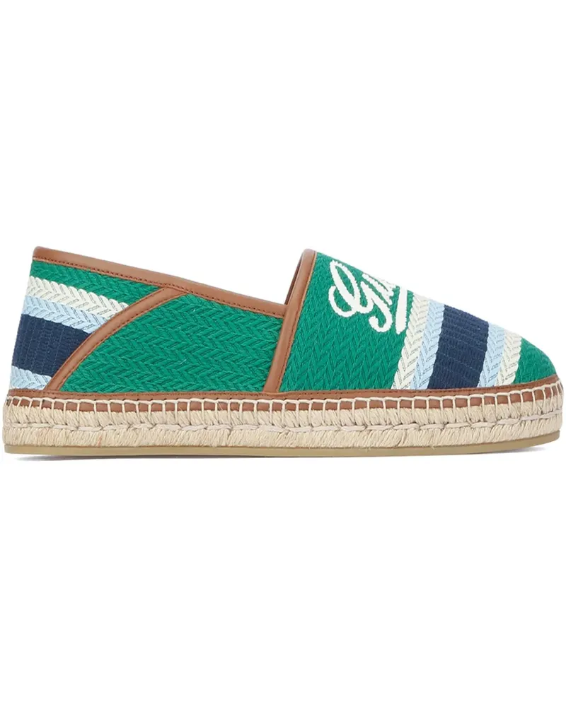 Gucci Gestreifte Espadrilles - Grün Grün