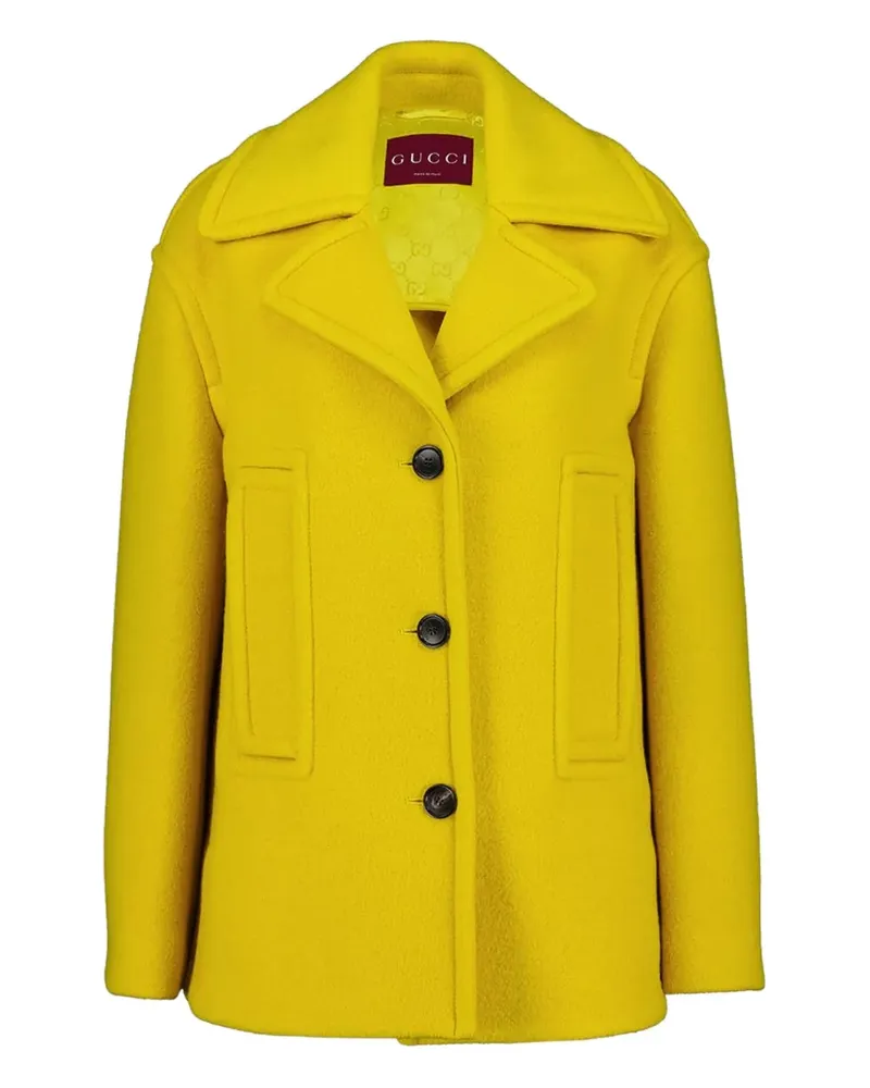 Gucci Mantel aus Wolle - Gelb Gelb