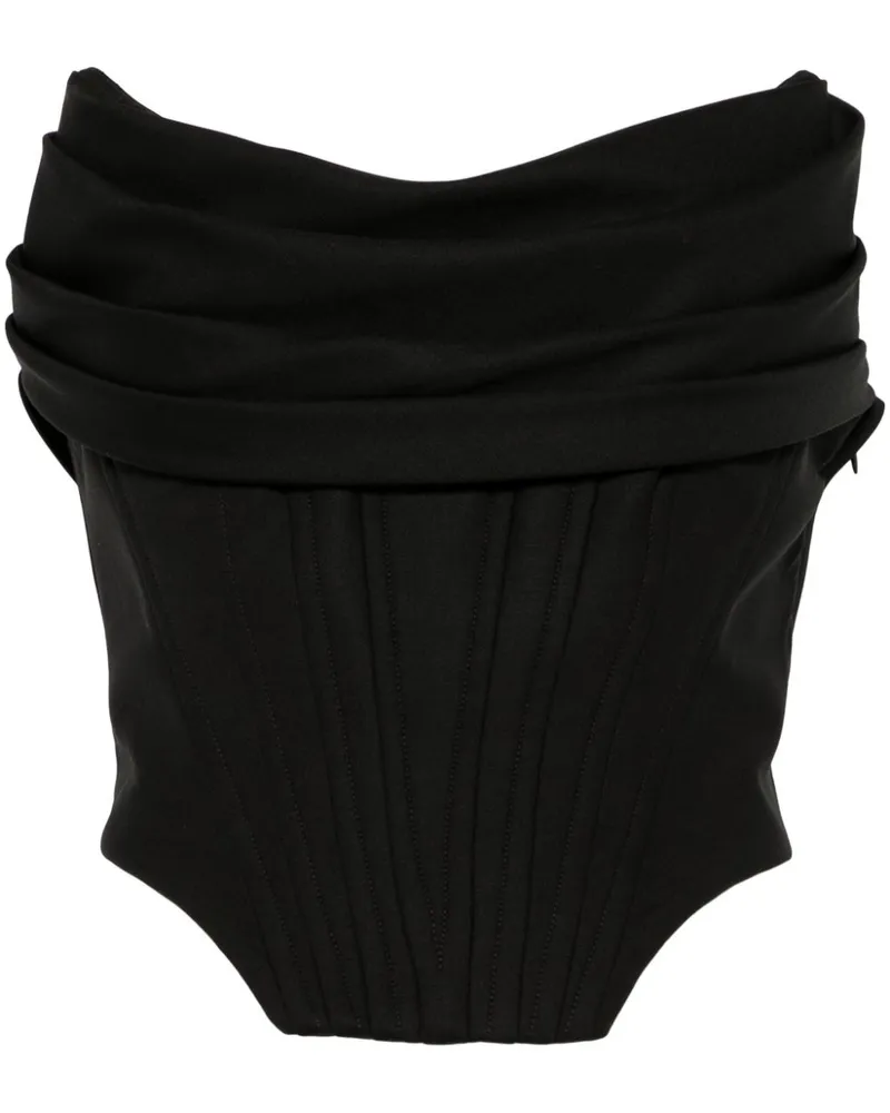 Giuseppe di Morabito Bustier mit Faltendetail - Schwarz Schwarz