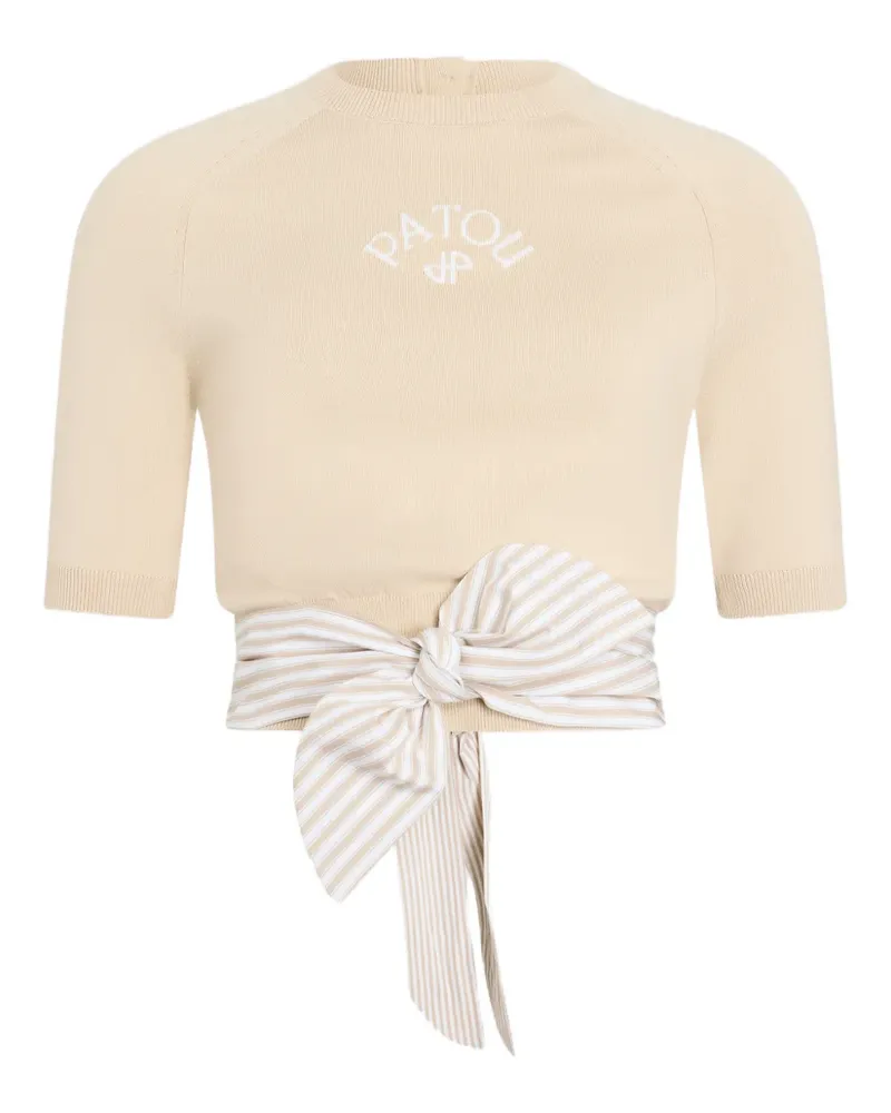 Patou T-Shirt mit Schleife - Nude Nude