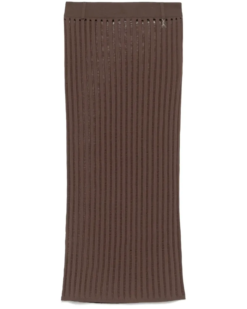 Patrizia Pepe Midirock aus geripptem Strick - Braun Braun
