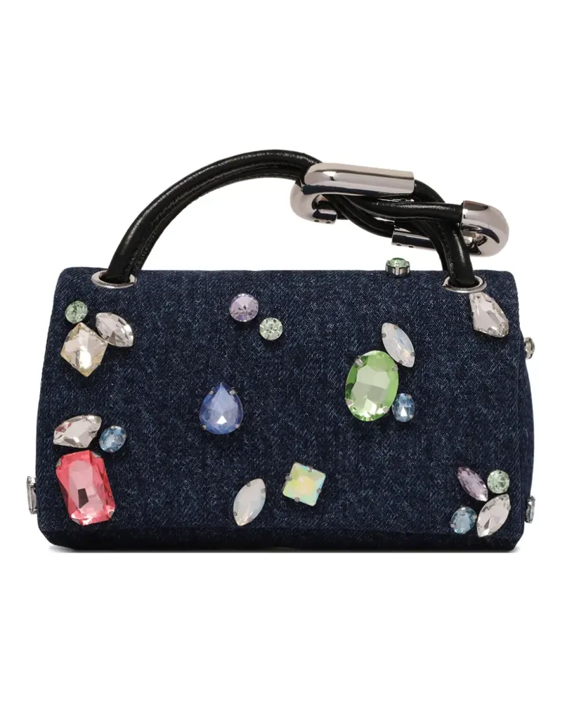 Marc Jacobs embellished top-handle clutch bag - Blau Blau