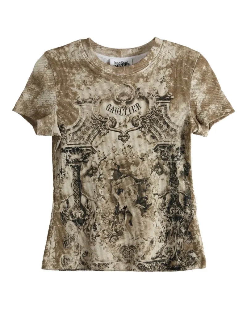 Jean Paul Gaultier Médaillon-print T-shirt - Nude Nude