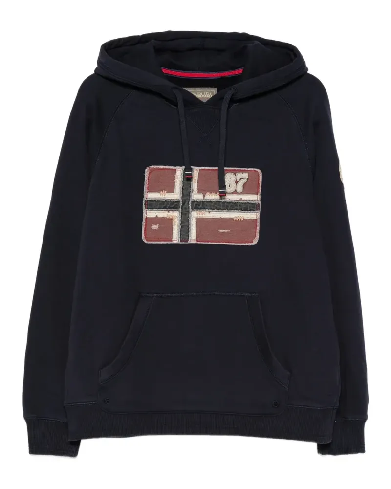 Napapijri B-Archive Hoodie mit Logo-Patch - Blau Blau