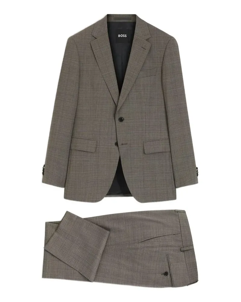 HUGO BOSS H-Huge two-piece slim-fit suit in checked stretch wool - Grau Grau