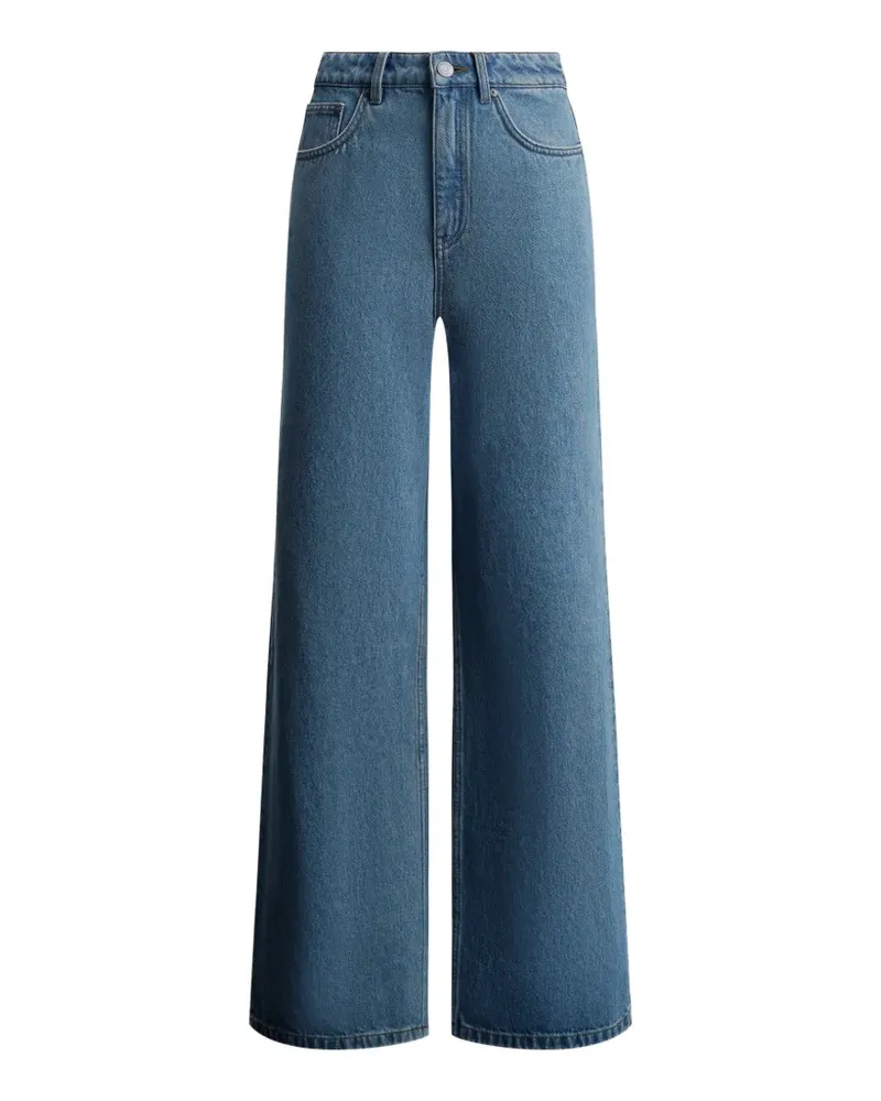 12 STOREEZ 415 button-fastening wide-leg jeans - Blau Blau