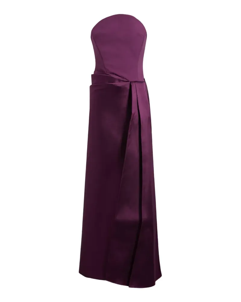Solace London Seri strapless draped maxi dress - Violett Violett