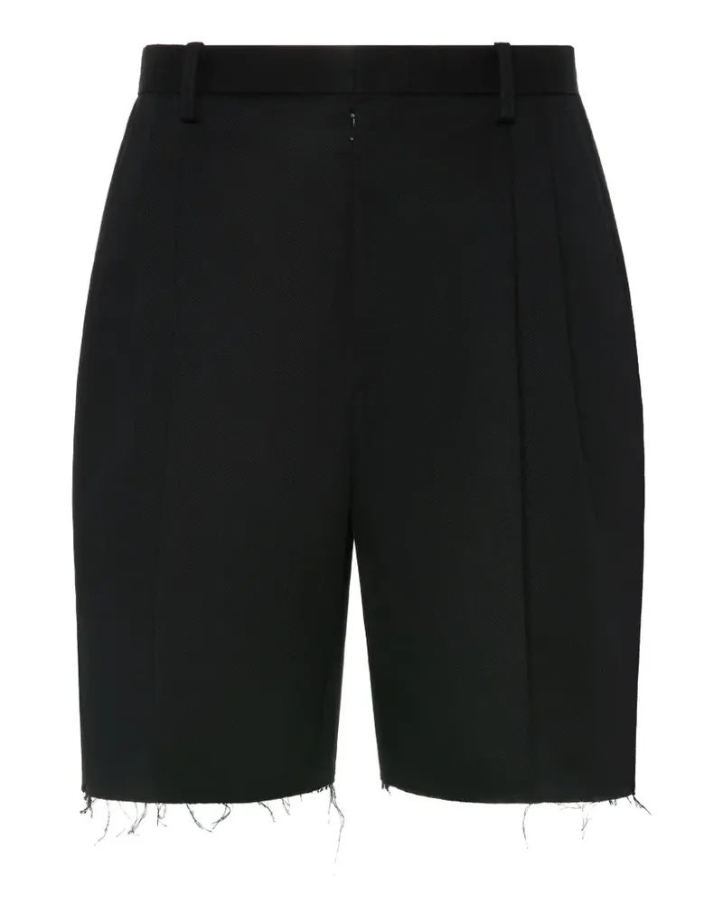 Maison Margiela frayed-hem tailored shorts - Schwarz Schwarz