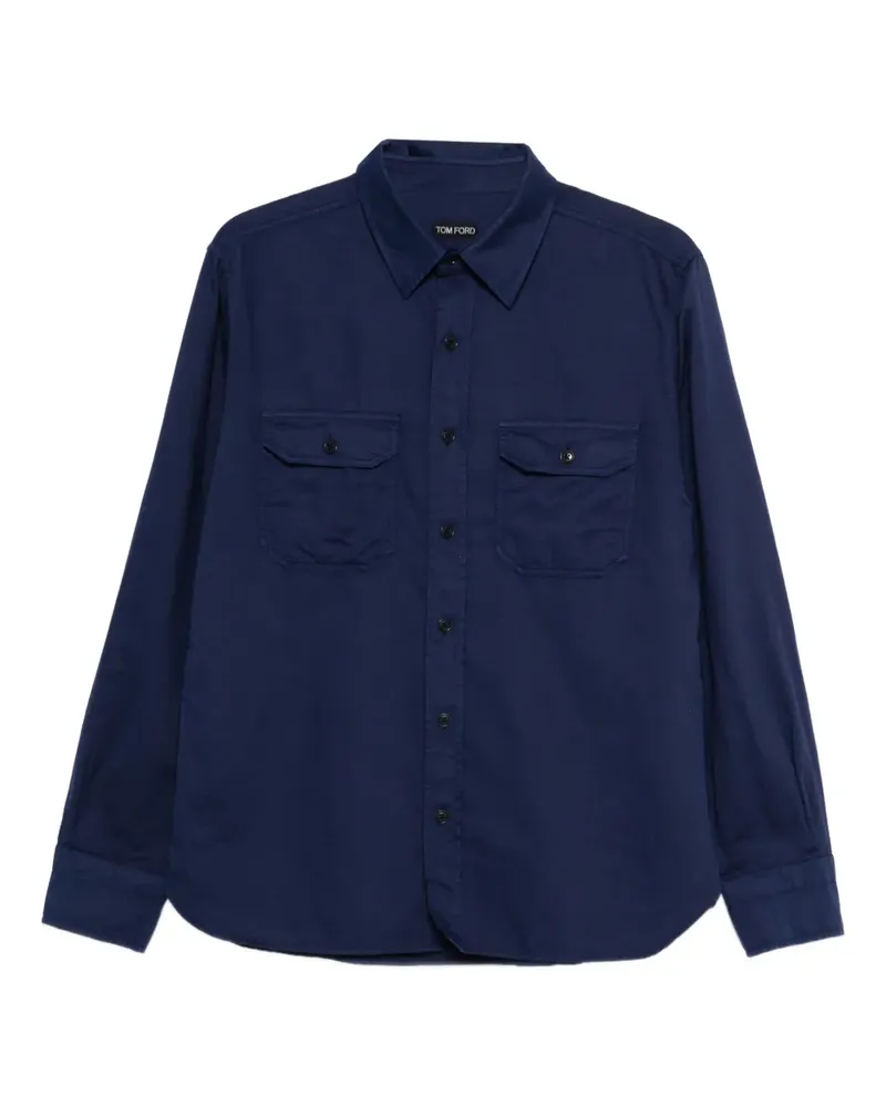 Tom Ford chest-pocket shirt - Blau Blau