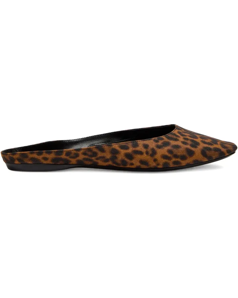 Saint Laurent leopard Lido ballerina - Braun Braun
