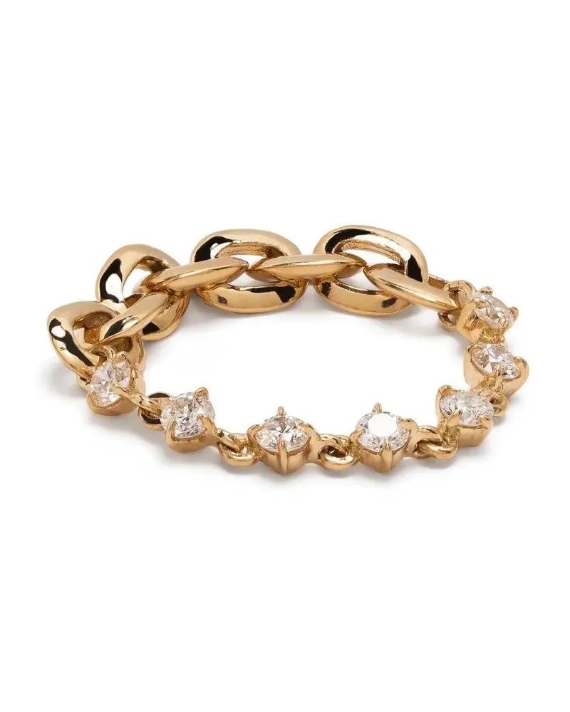 Lizzie Mandler 18kt Gelbgoldring mit Diamanten Gold
