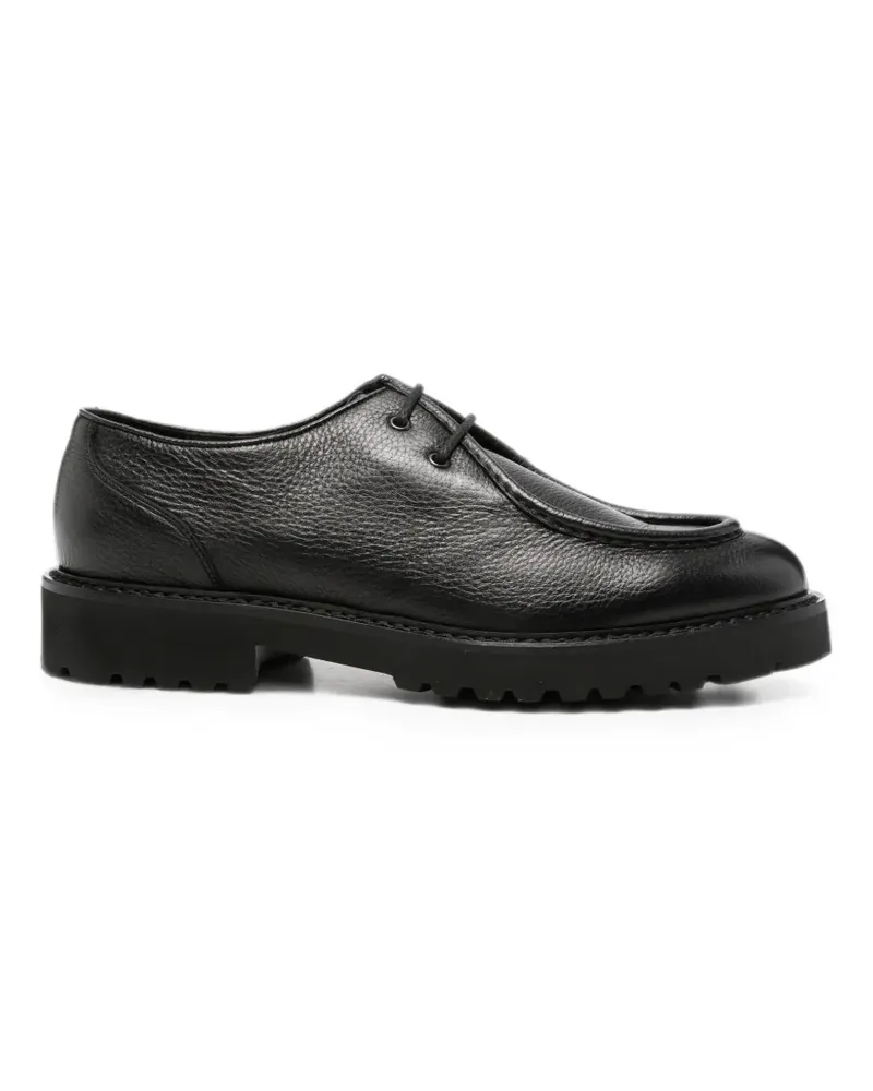 Doucal´s grained leather derby shoes - Schwarz Schwarz