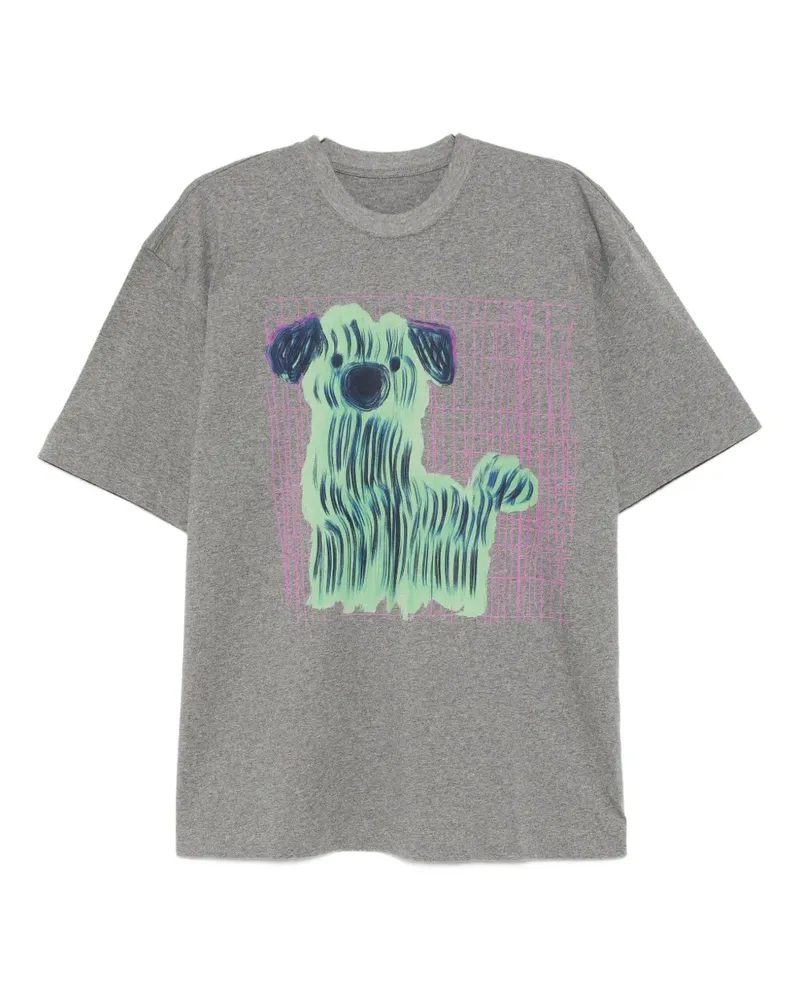 JNBY T-Shirt mit grafischem Print - Grau Grau