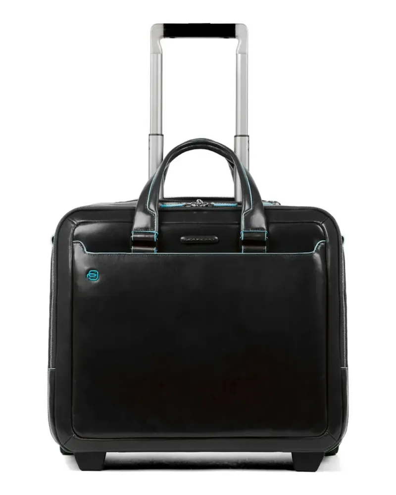 Piquadro personalizzabile leather pilot bag - Schwarz Schwarz