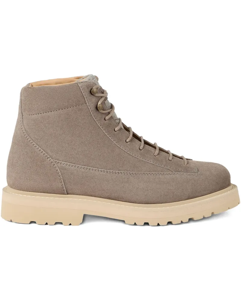 Brunello Cucinelli Schnürstiefel aus Wildleder - Braun Braun