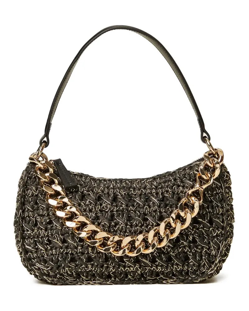 Twin-Set Schultertasche mit Kettendetail - Schwarz Schwarz