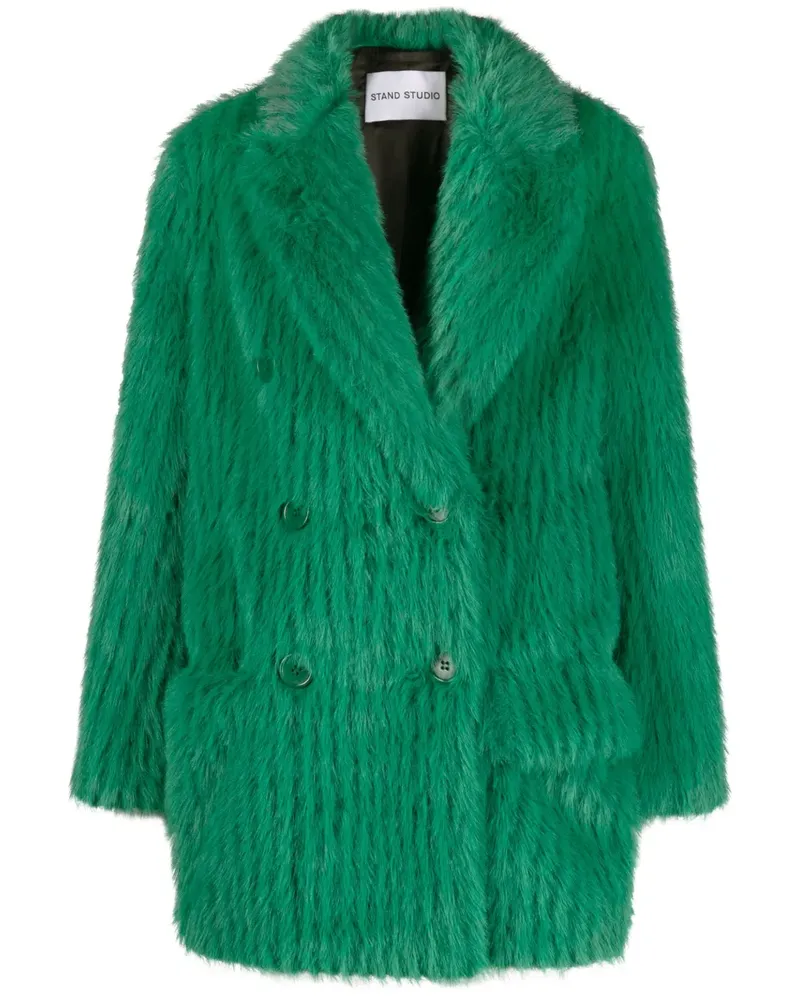 STAND Jacke aus Faux Fur - Grün Grün