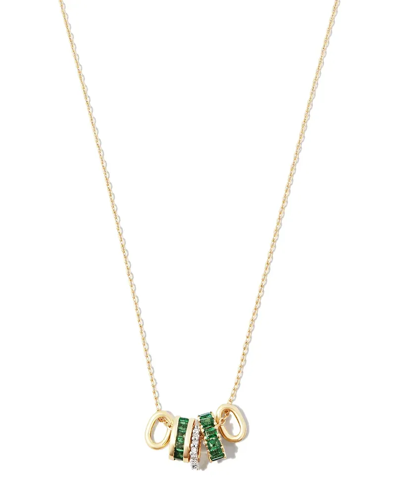 Adina Reyter 14kt Gelbgoldhalskette mit Diamanten Gold