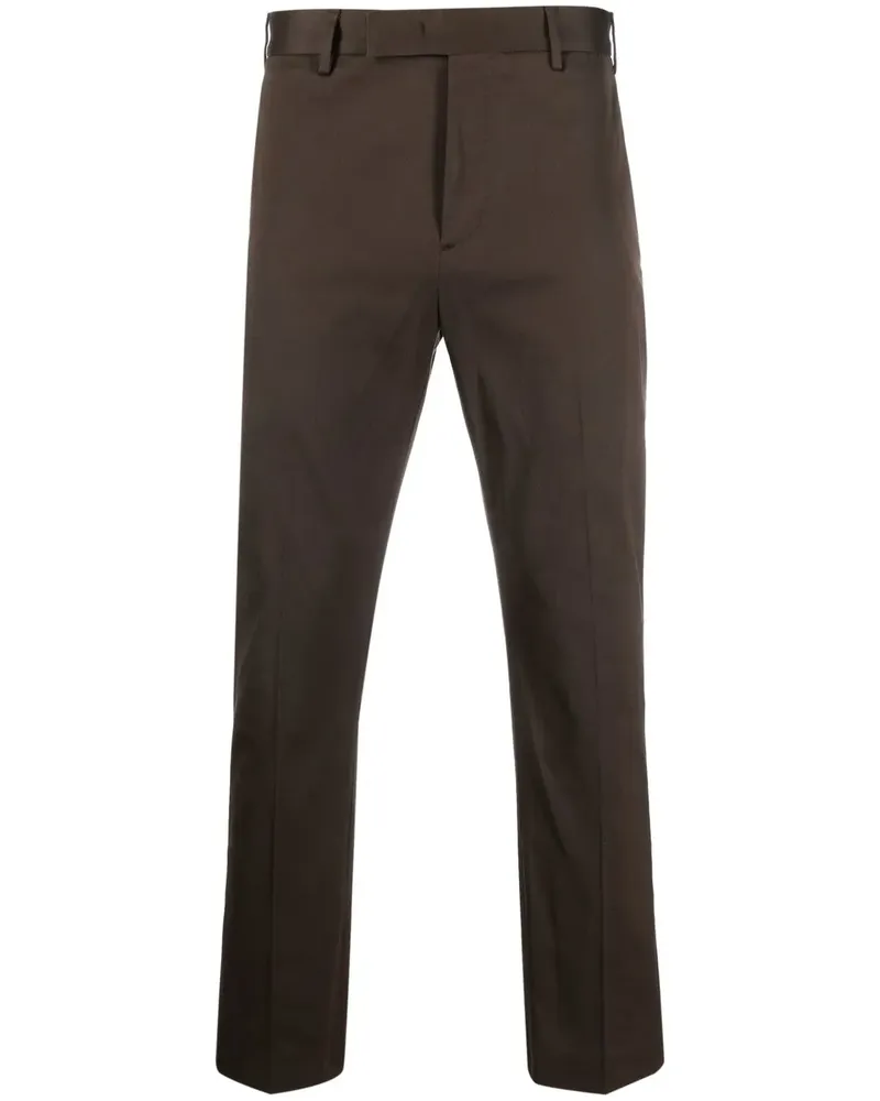 PT TORINO Klassische Cropped-Hose - Braun Braun