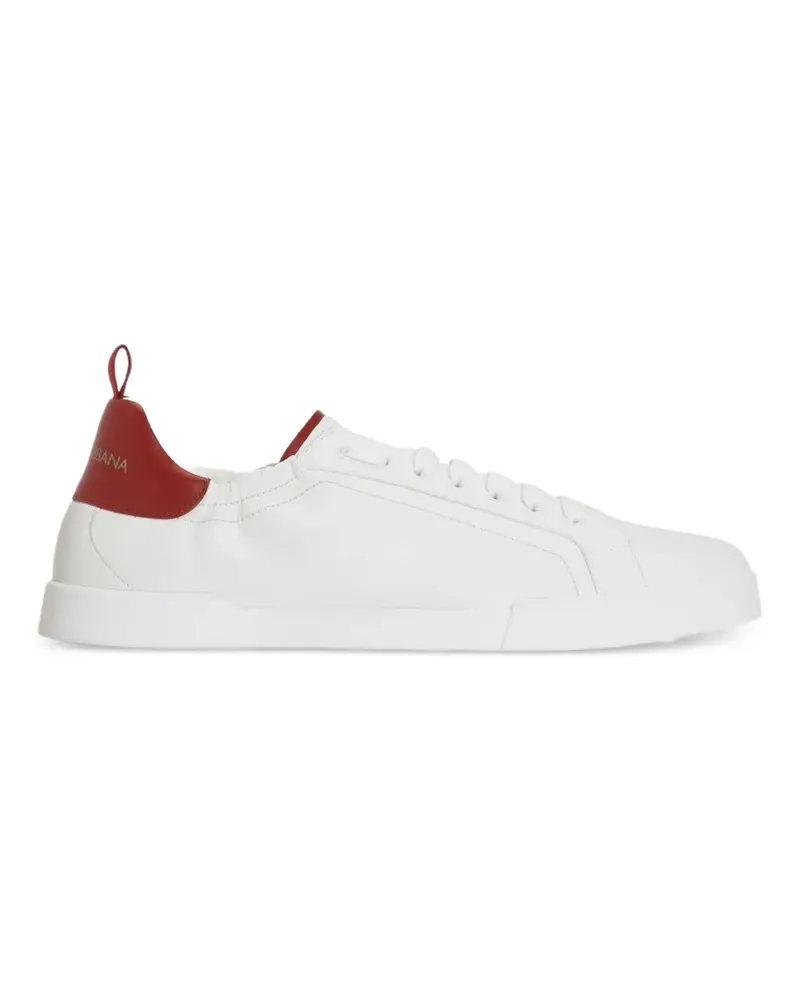 Dolce & Gabbana Portofino Sneakers aus Kalbsleder - Weiß Weiß
