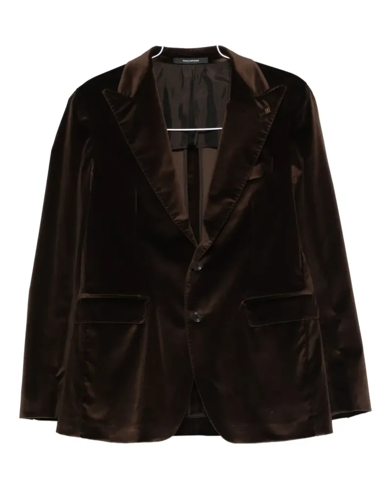 Tagliatore notched velvet jacket - Braun Braun