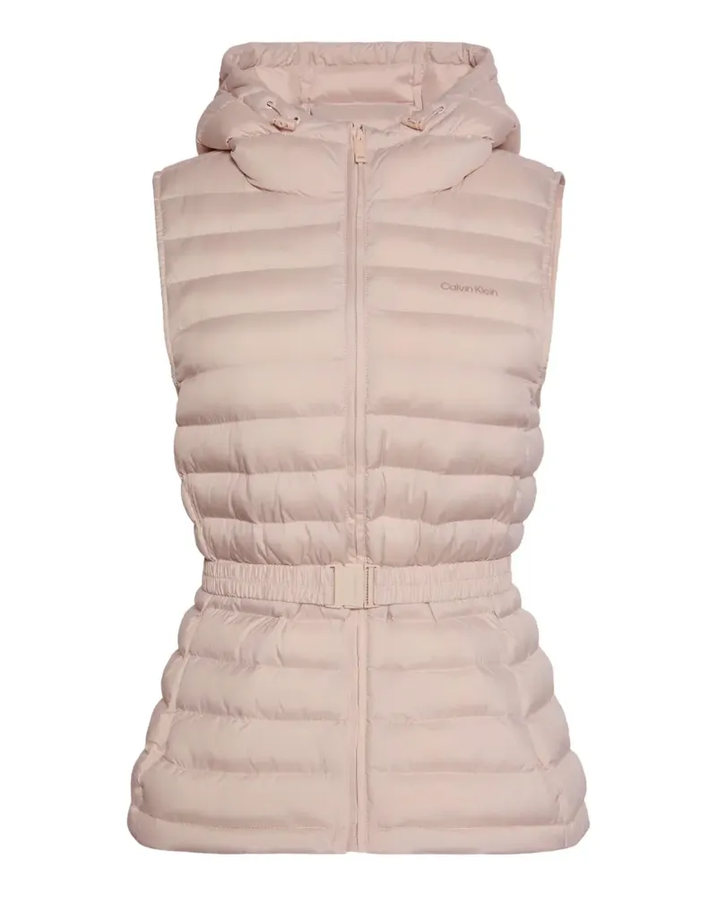 Calvin Klein quilted hooded gilet - Nude Nude