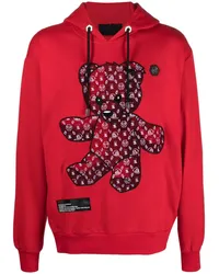 Philipp Plein Hoodie mit Teddy Rot