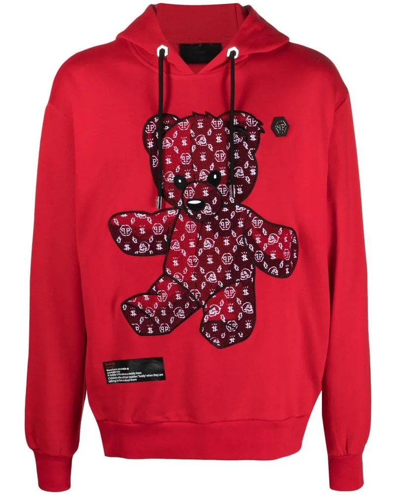 Philipp Plein Hoodie mit Teddy - Rot Rot