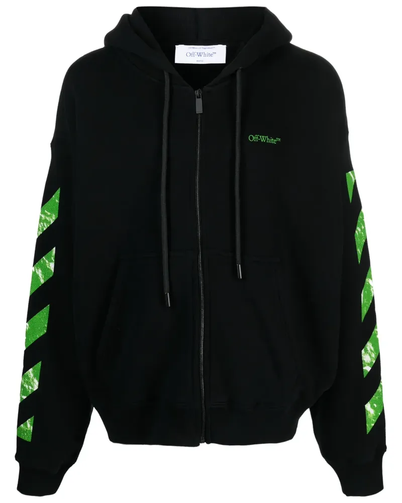 OFF-WHITE Hoodie mit Pfeil-Print - Grün Grün