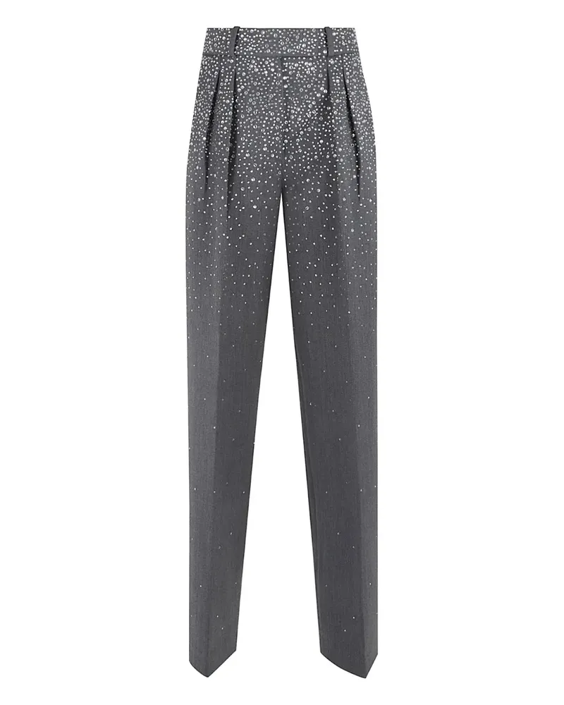 Alex Perry Hose mit Kristallen - Grau Grau