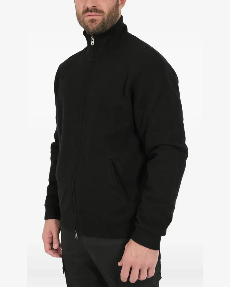 NN 07 zip mock-neck knitwear - Schwarz Schwarz