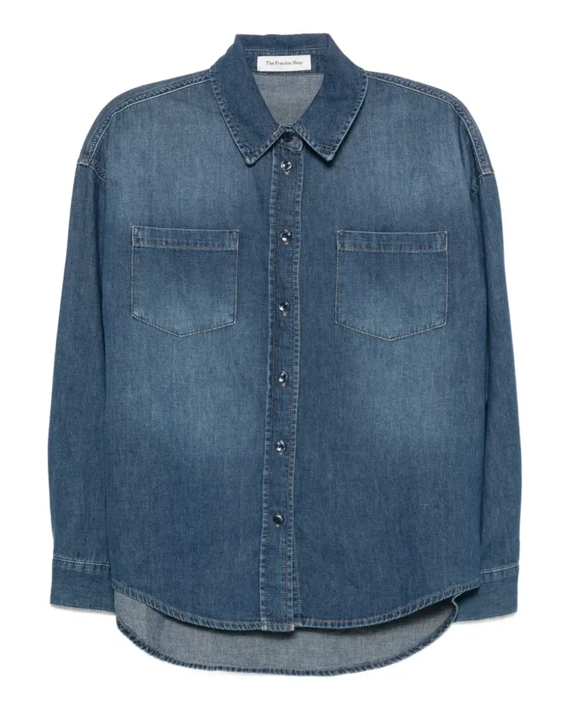 FRANKIE Shop Deira Jeanshemd mit aufgesetzter Tasche - Blau Blau