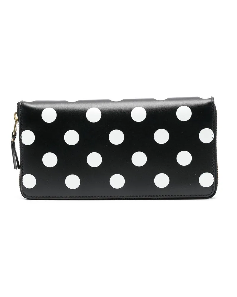 Comme des Garçons Portemonnaie mit Polka Dots - Schwarz Schwarz