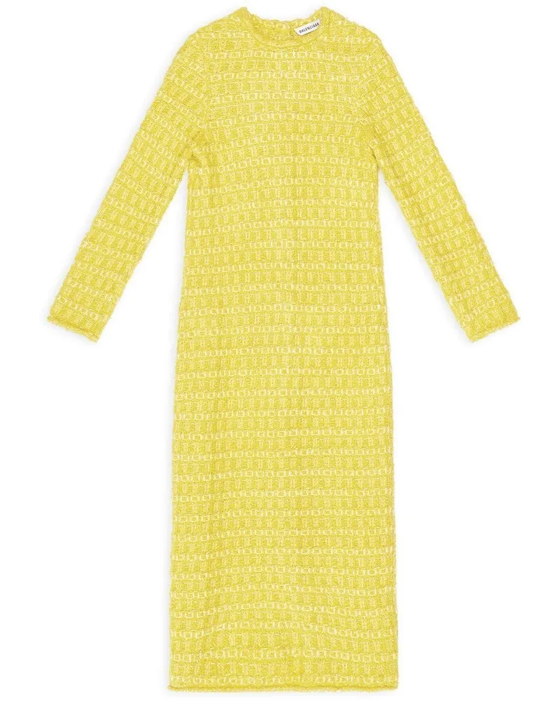 Balenciaga Kleid mit Webmuster - Gelb Gelb