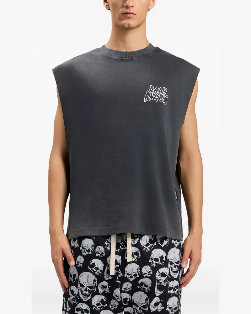 Palm Angels Tanktop im Distressed-Look - Schwarz Schwarz