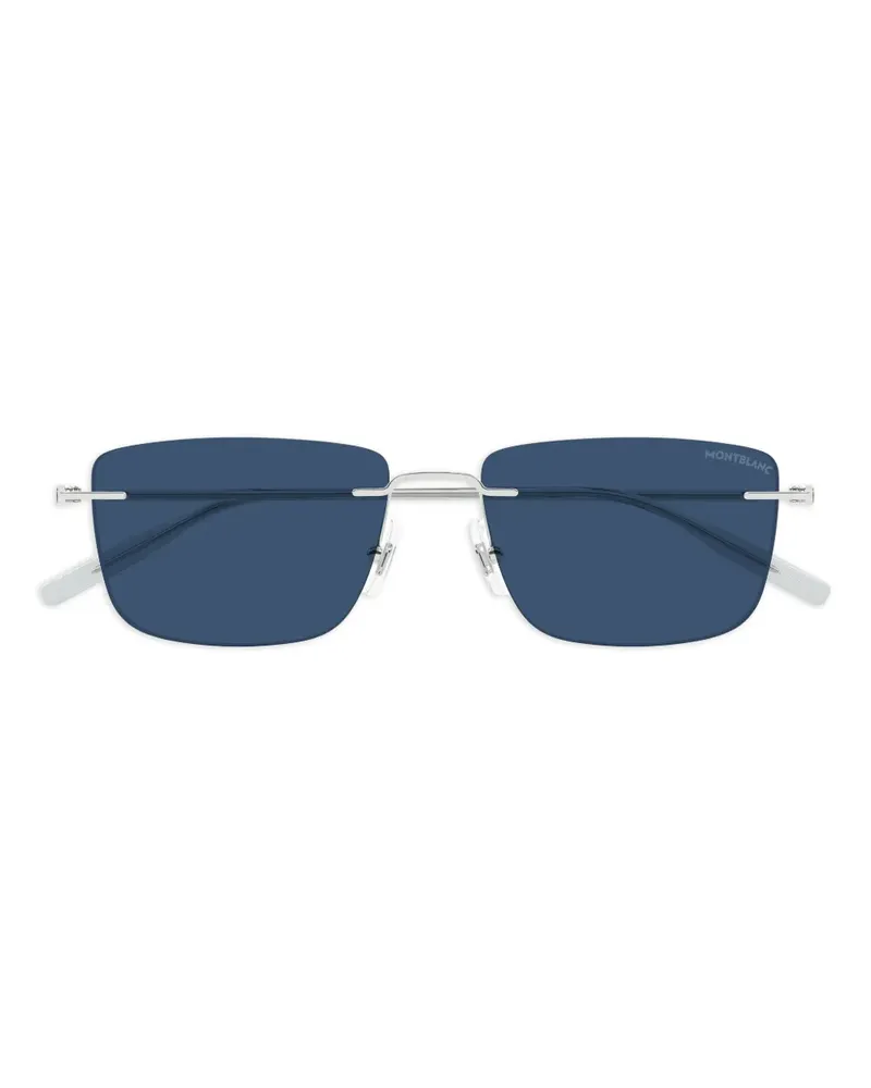 Montblanc Eckige Sonnenbrille - Silber Silber