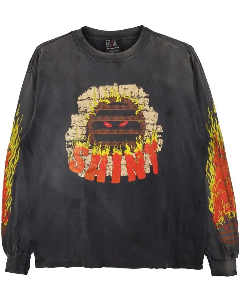 SAINT MXXXXXX Live in Hell Sweatshirt - Schwarz Schwarz