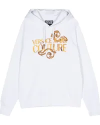 Versace Jeans Hoodie mit Logo-Print Weiß