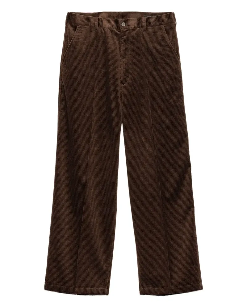 Prada Straight-Leg-Hose aus Cord - Braun Braun