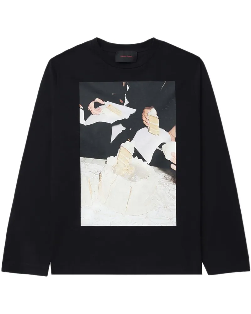 Simone Rocha T-Shirt mit Kuchen-Print Schwarz