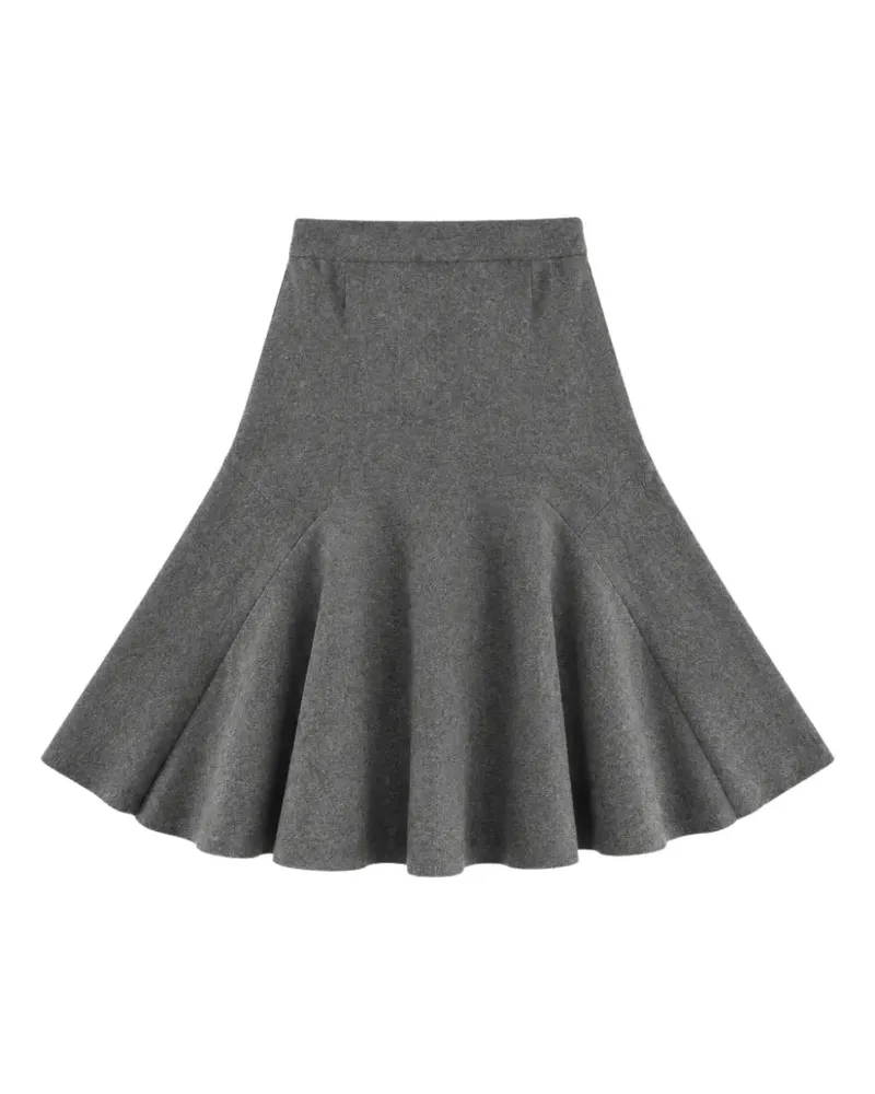 Seventy flared midi skirt - Grau Grau