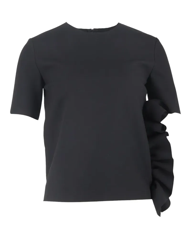 MSGM ruffled T-shirt - Schwarz Schwarz