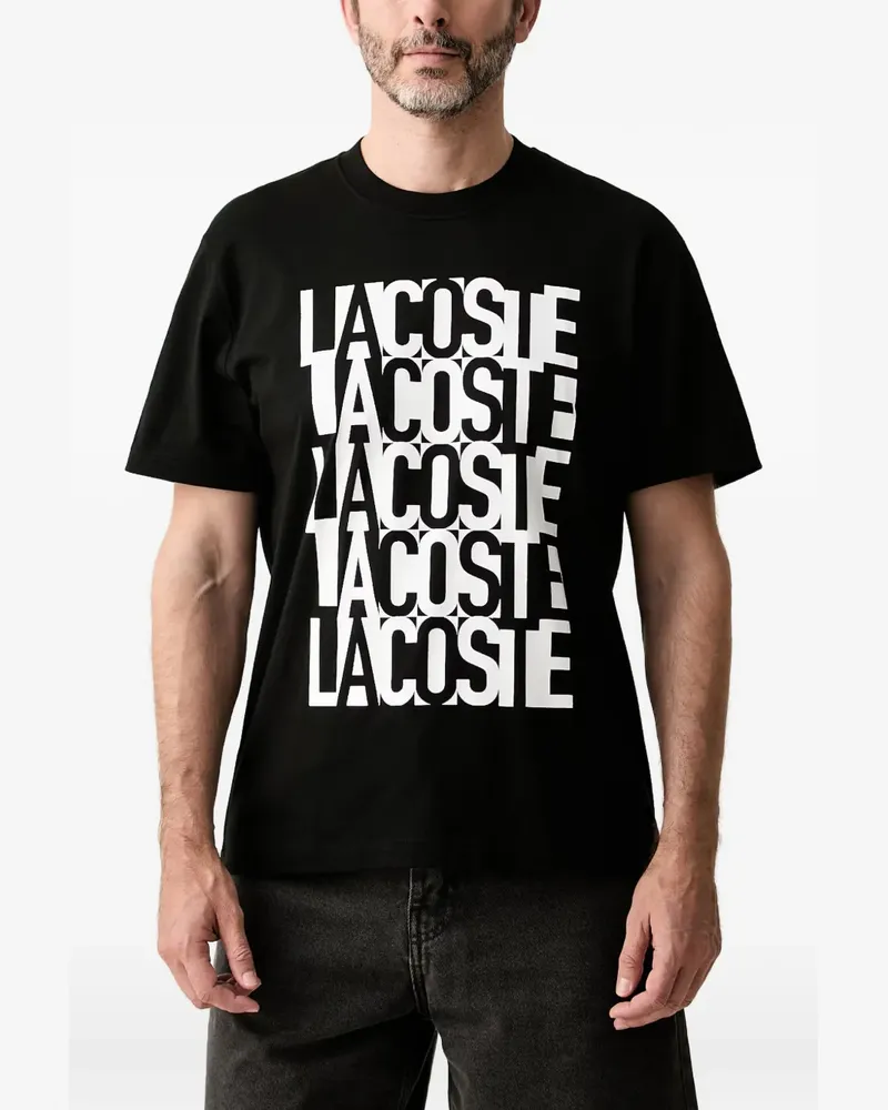 Lacoste logo-print T-shirt - Schwarz Schwarz